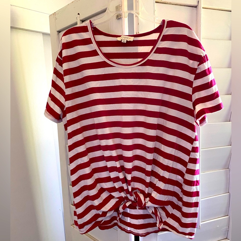 Striped knot front top by Umgee